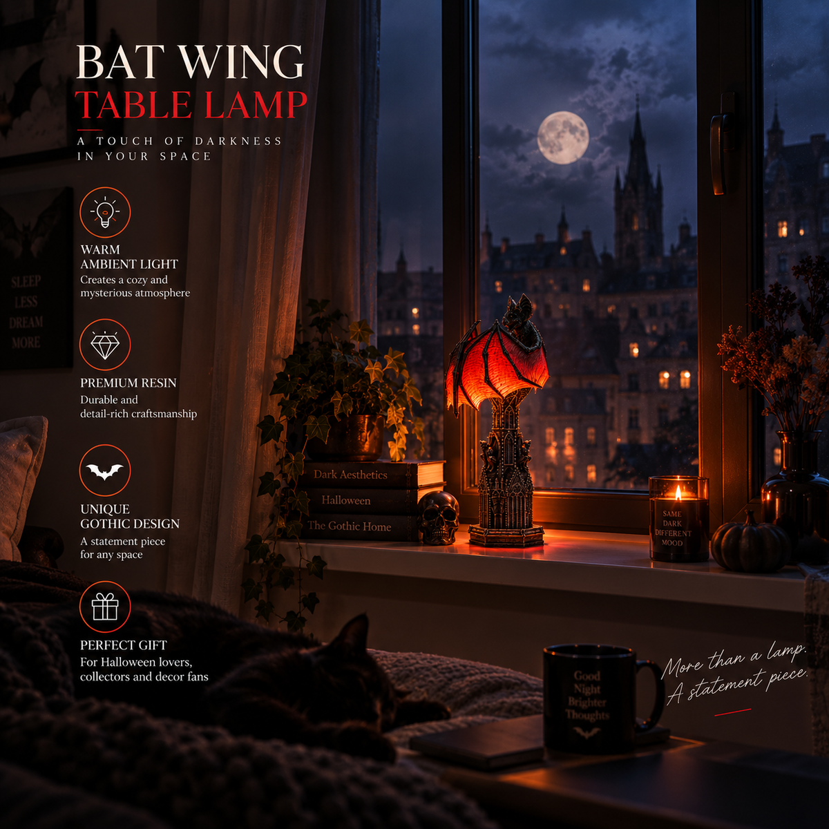 Bat Halloween Lamp By Evico