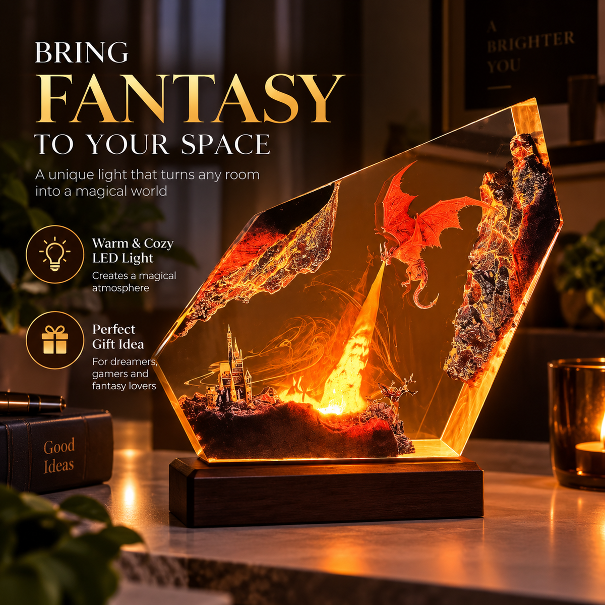 Fire Dragon Halloween Lamp By Evico