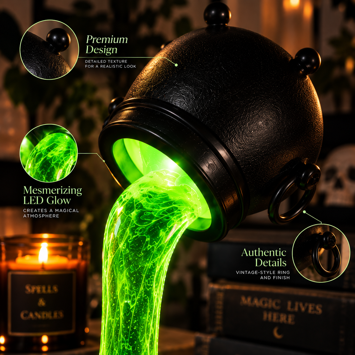 Witch Cauldron Lamp By Evico