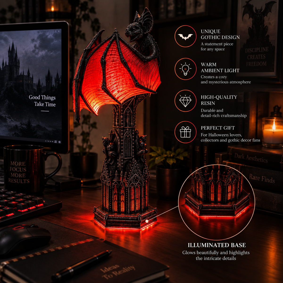 Bat Halloween Lamp By Evico