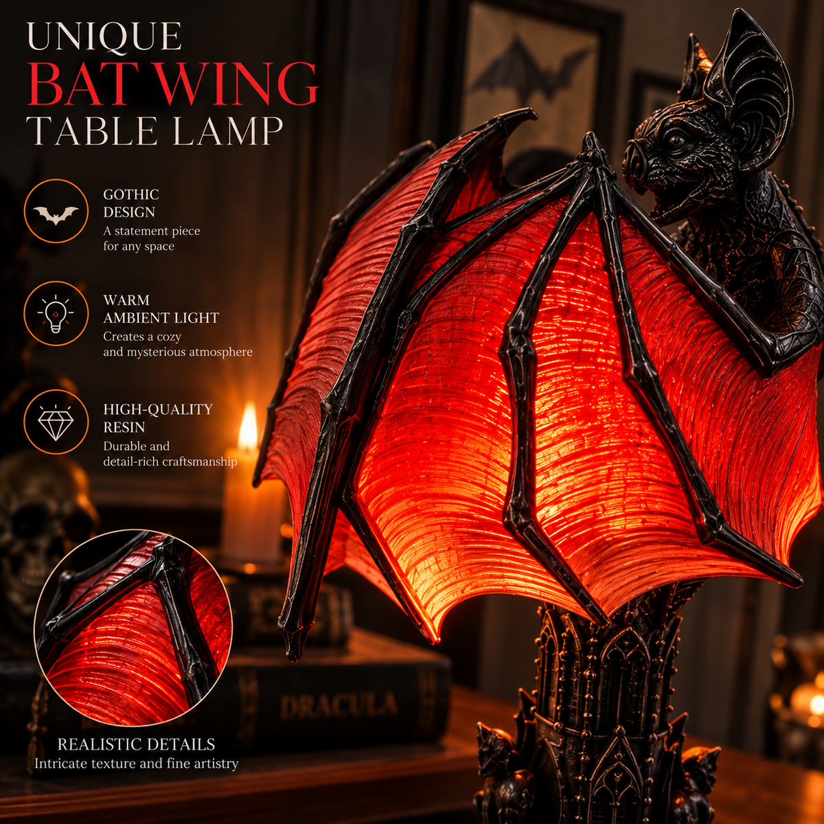 Bat Halloween Lamp By Evico