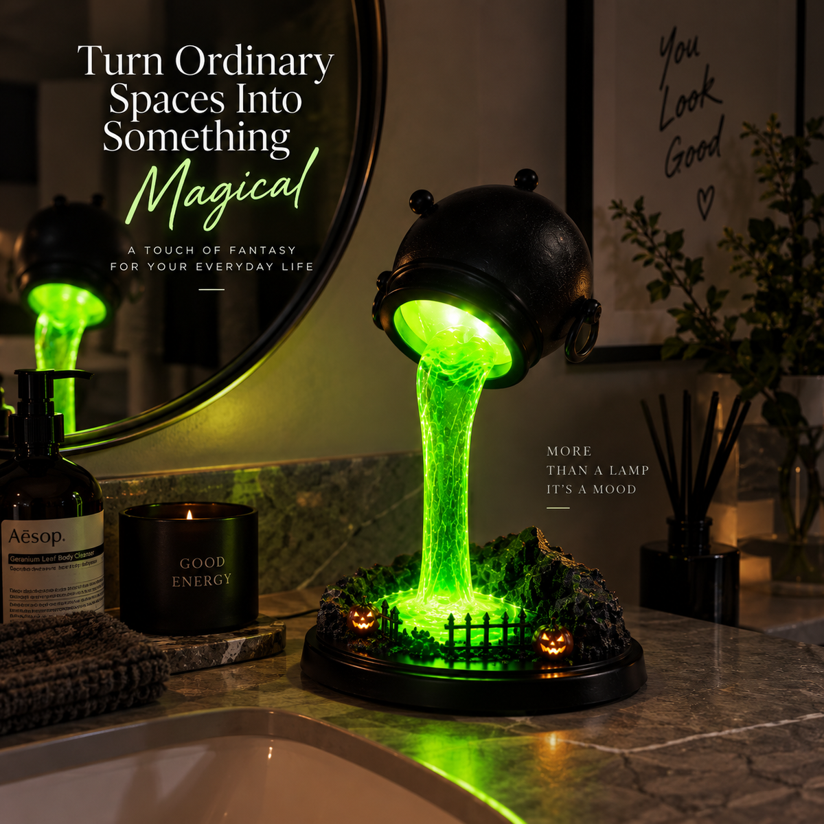 Witch Cauldron Lamp By Evico