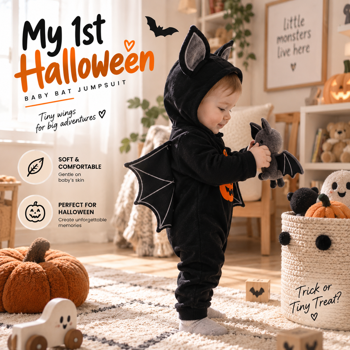 Baby Halloween Bat Costume By Evico