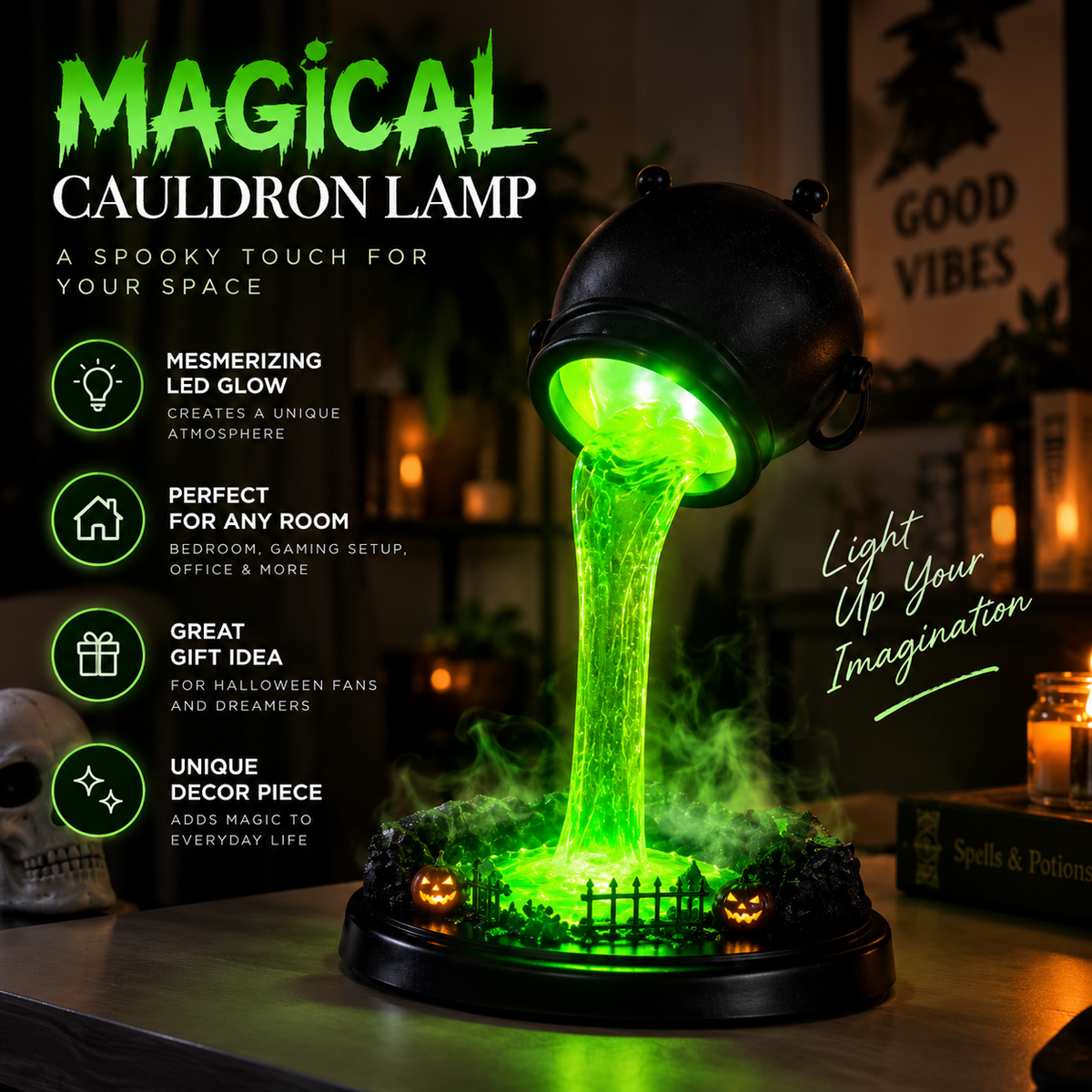 Witch Cauldron Lamp By Evico