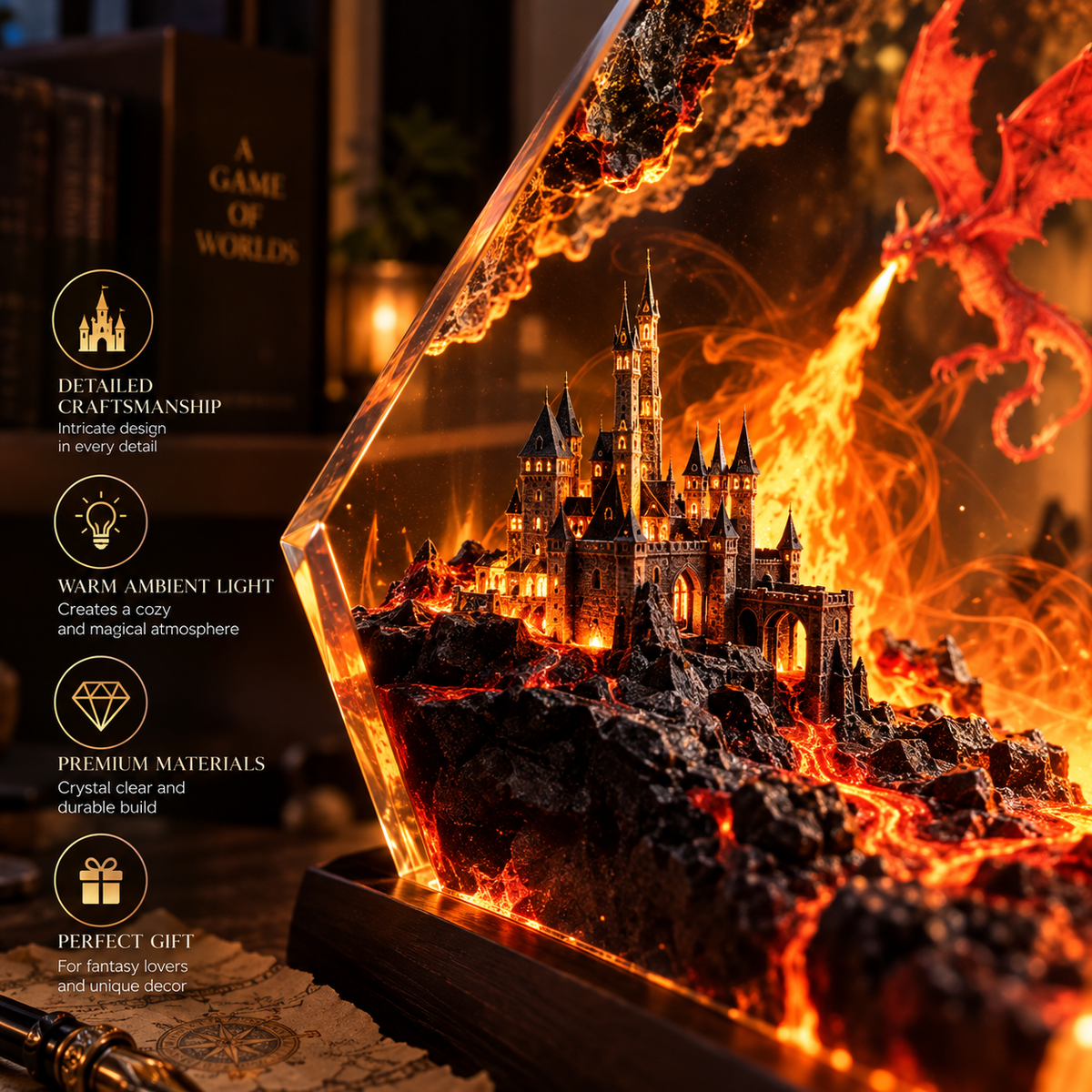 Fire Dragon Halloween Lamp By Evico